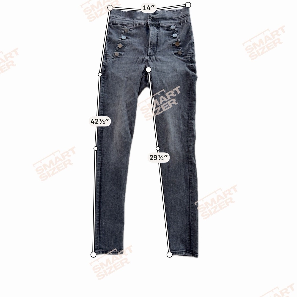 Express Womens Super High Rise Jegging Charcoal Zip Size 4R - Picture 6 of 6